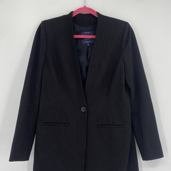 Madewell Size 4 Black Longline Collarless Venice Blazer SEE DESCRIPTION - Picture 4 of 10